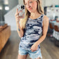 Gray Camo Ribbed Tank Top