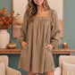 Just Darling Striped Square Neck Mini Dress
