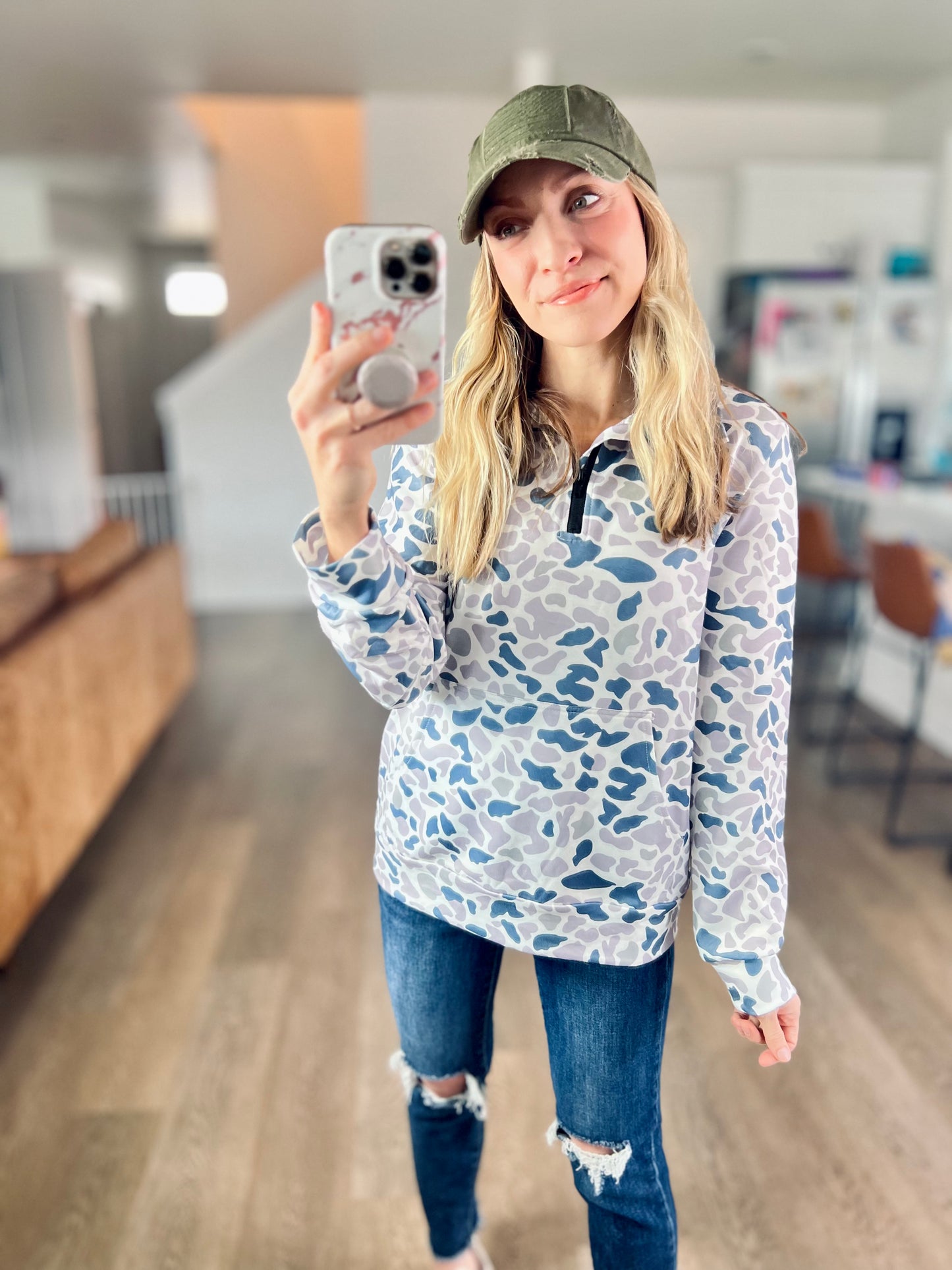 Rocky Stone Camo 1/4 Zip // eta April