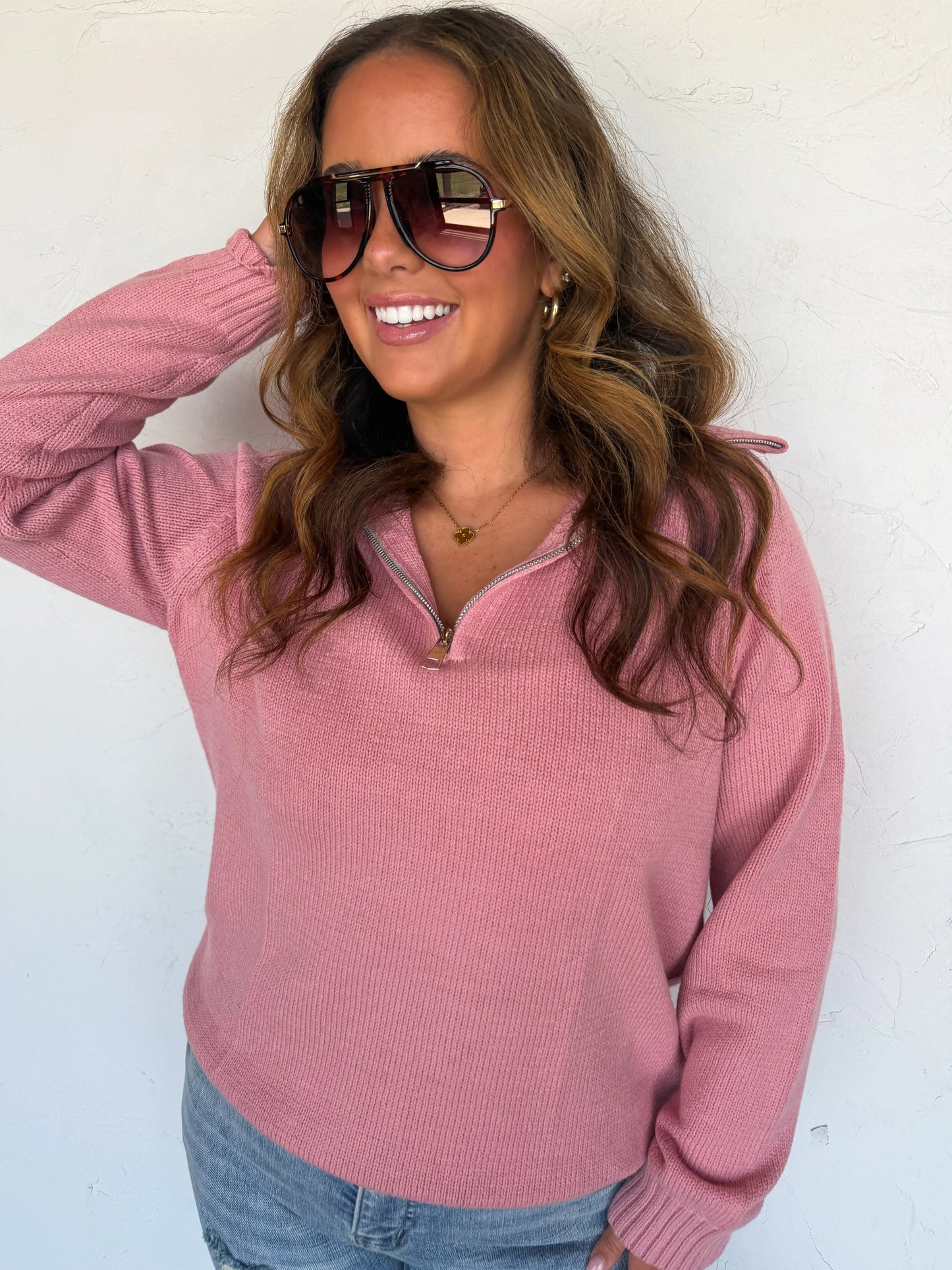 PREORDER: Field & Stable Embroidered Quarter Zip Pullover // eta October