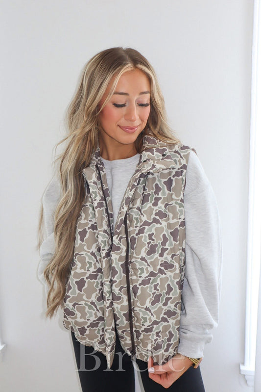 PREORDER: Duck Camo Puffer Vest// eta August