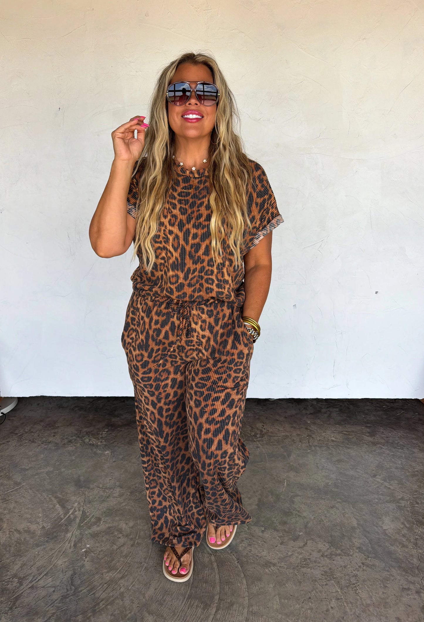 PREORDER: Cheetah Kelsey Pant Set // eta September