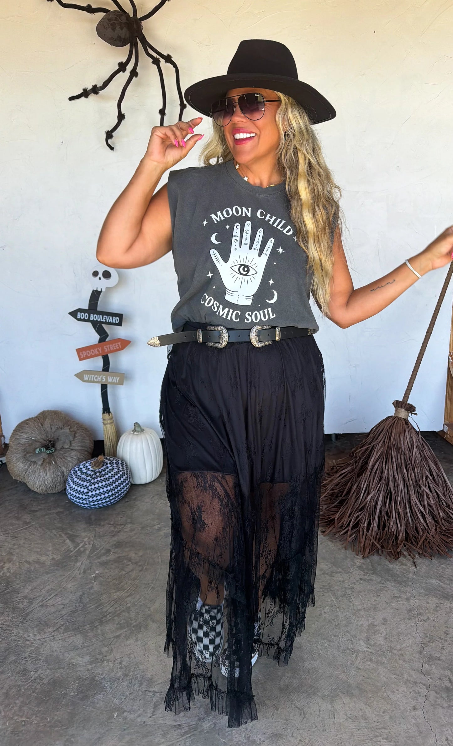 PREORDER: Autumn Blooming Maxi Skirt in BLACK // eta Sept - Oct.