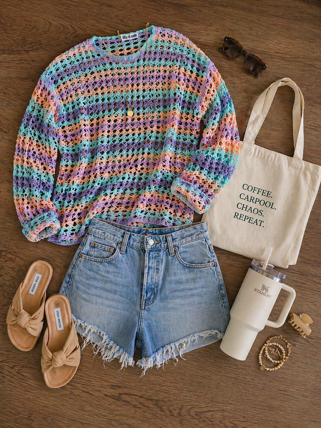 Cotton Candy Open Knit Sweater