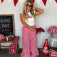 PREORDER: Red Gingham Wide Leg and Ruffle Pant  // eta September