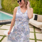 Beverly Button Dress Pineapple Leaf