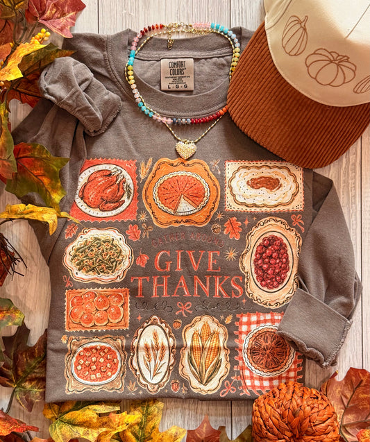 Gather Around Give Thanks Tee / Long Sleeve // Ships Free in 1-2 Weeks