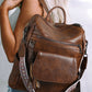 Dark Chocolate PU Leather Backpack