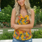 Sunny Garden Floral Cowl Neck Tank