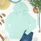Amelia Striped Hoodie - Green