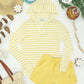 Amelia Striped Hoodie - Lemon