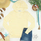 Amelia Striped Hoodie - Lemon