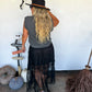 PREORDER: Autumn Blooming Maxi Skirt in BLACK // eta Sept - Oct.