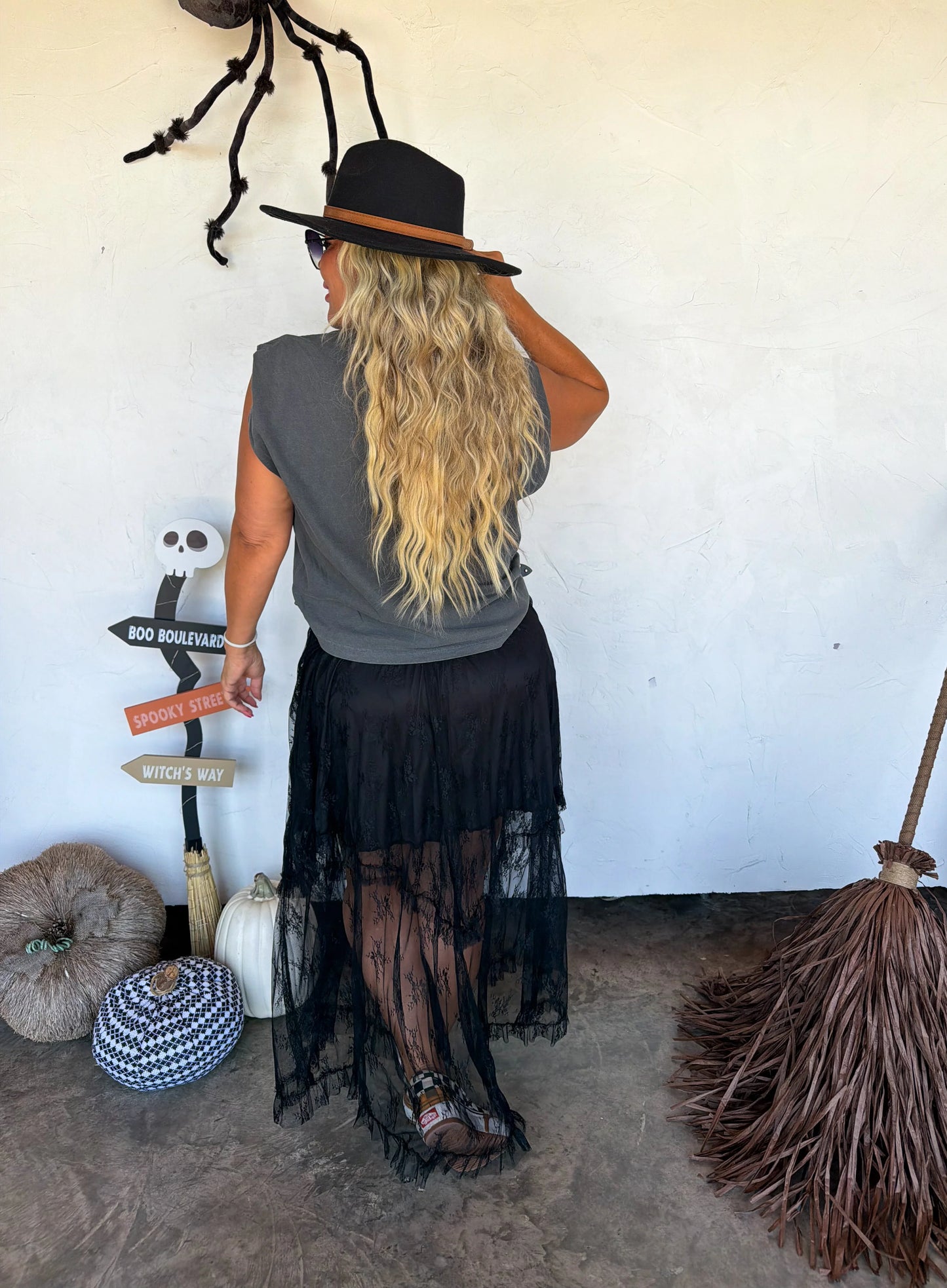 PREORDER: Autumn Blooming Maxi Skirt in BLACK // eta Sept - Oct.