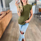 [4 colors] Myla Textured Round Neck Top
