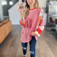 Wren Striped Floral Patchwork Top