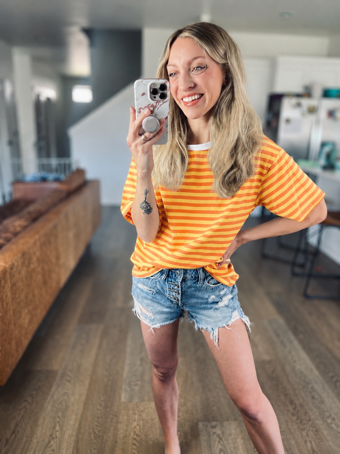 Easy Days Striped Relaxed Tee