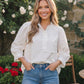 Pretty in White Puff Sleeve Button Top