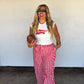 PREORDER: Red Gingham Wide Leg and Ruffle Pant  // eta September