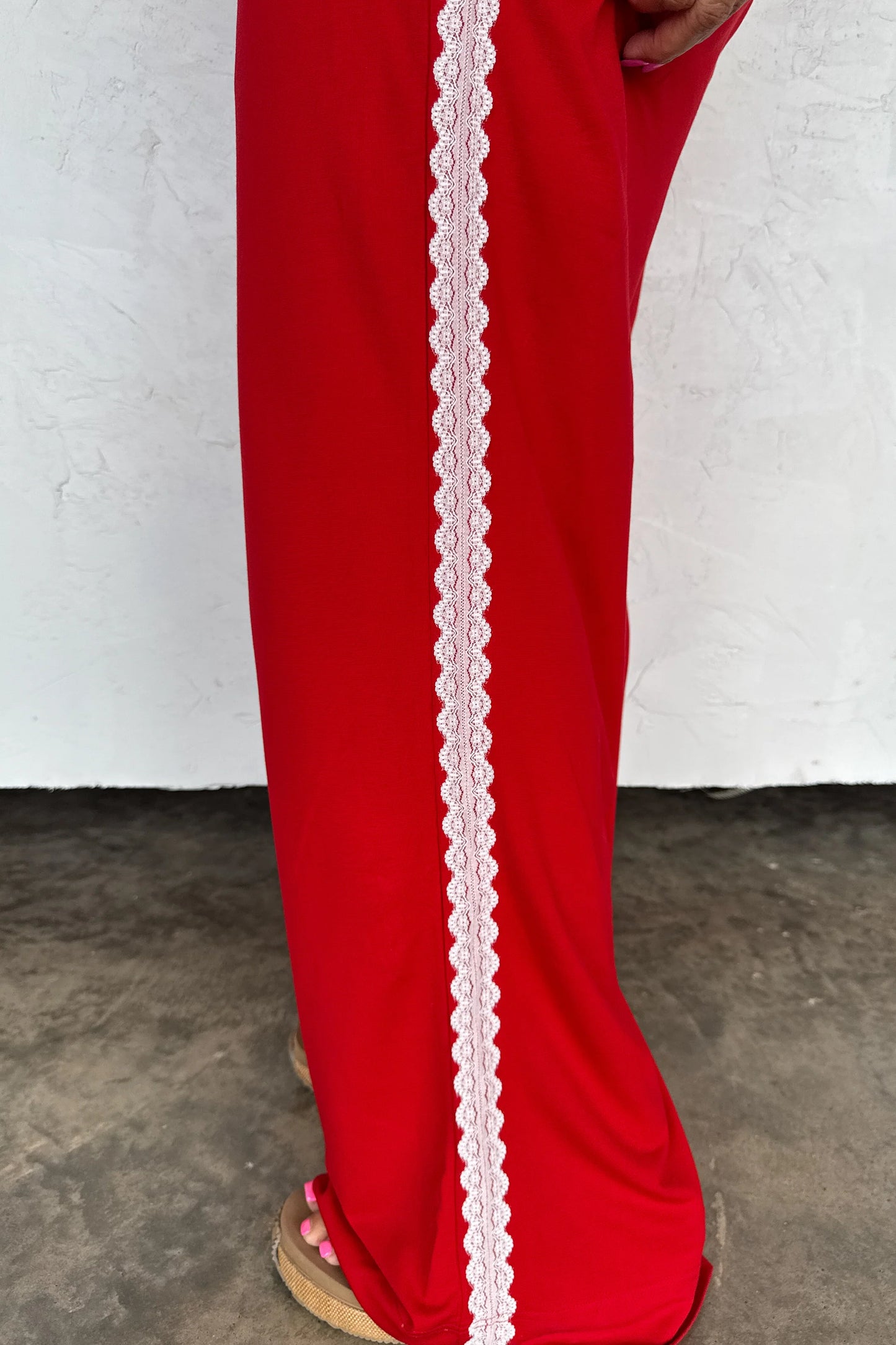 PREORDER: Rally Girl Track Pant with Lace Trim // eta September