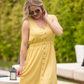Yellow Beverly Button Dress