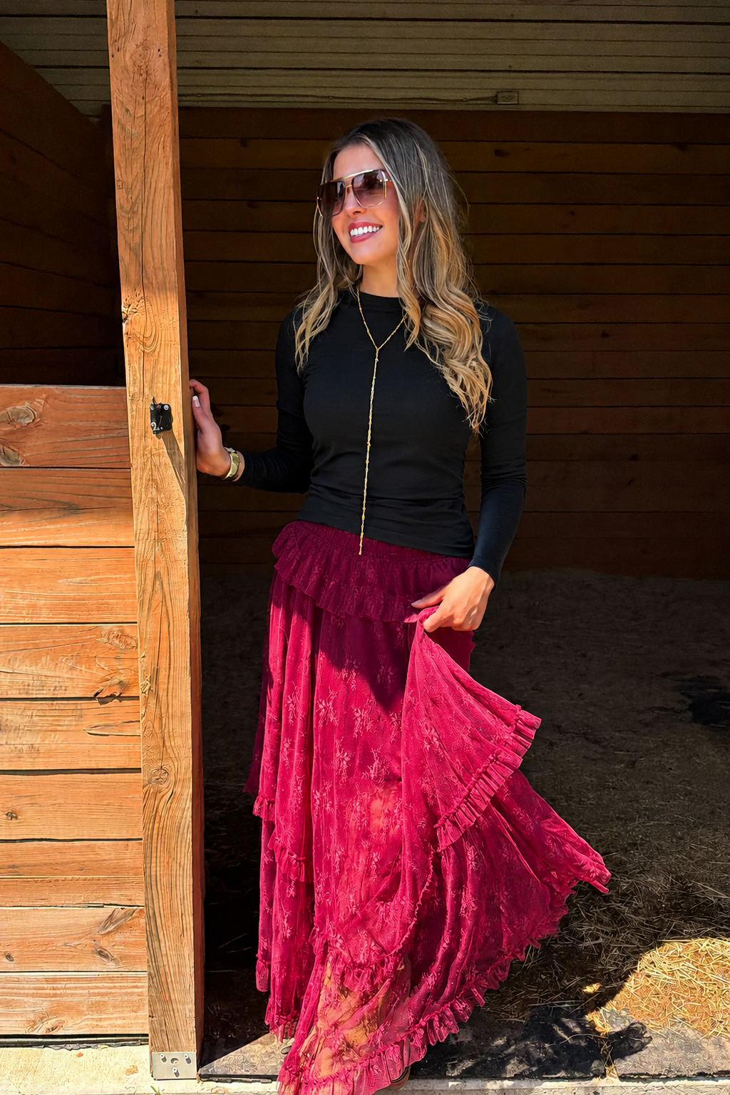 PREORDER: Autumn Blooming Maxi Skirt // eta Sept
