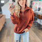 Deep Camel Quilted Pullover