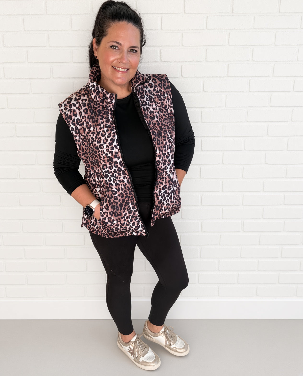 SHIPS FREE TODAY // Quilted Leopard Puffer Vest