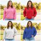 PLUS Oversize Drop Shoulder Reversible Mock Neck Sweatshirt - MANY COLORS