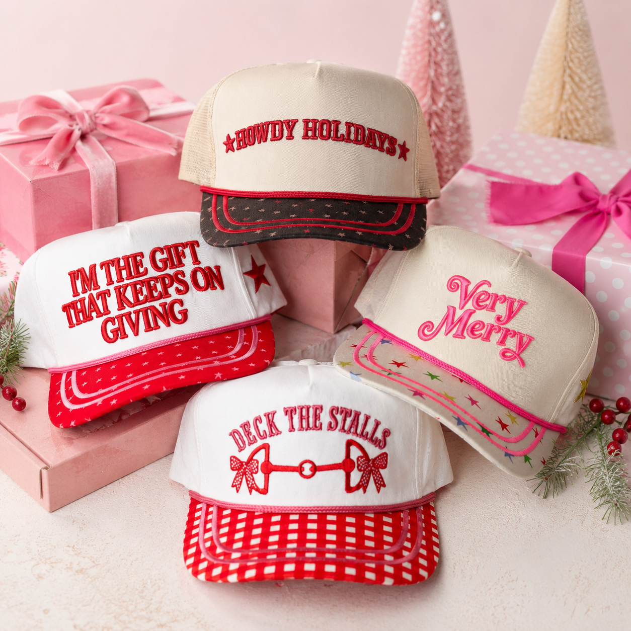 WKND DEAL // PREORDER:HOLIDAY HOTTIE TRUCKER HATS // eta September
