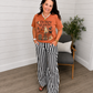 PREORDER: Black and White Striped Wide Leg Pants // ships in 1-2 weeks