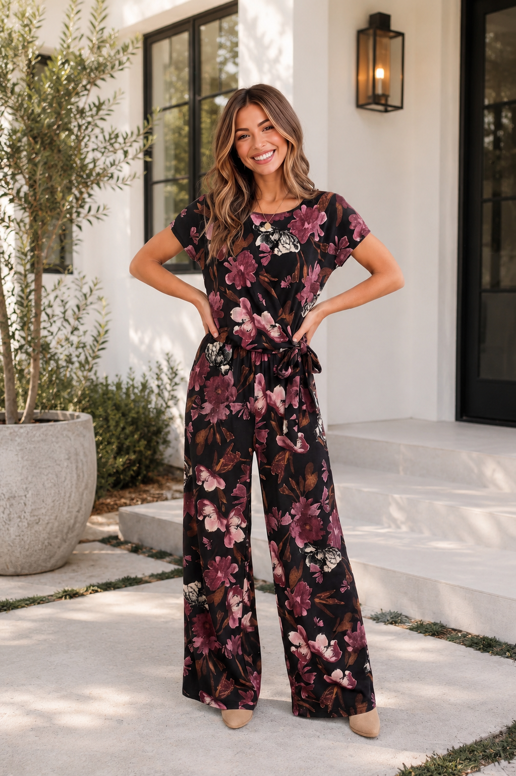 Midnight Garden Wide Leg Jumpsuit