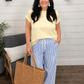 Camel Straw Open Beach Tote