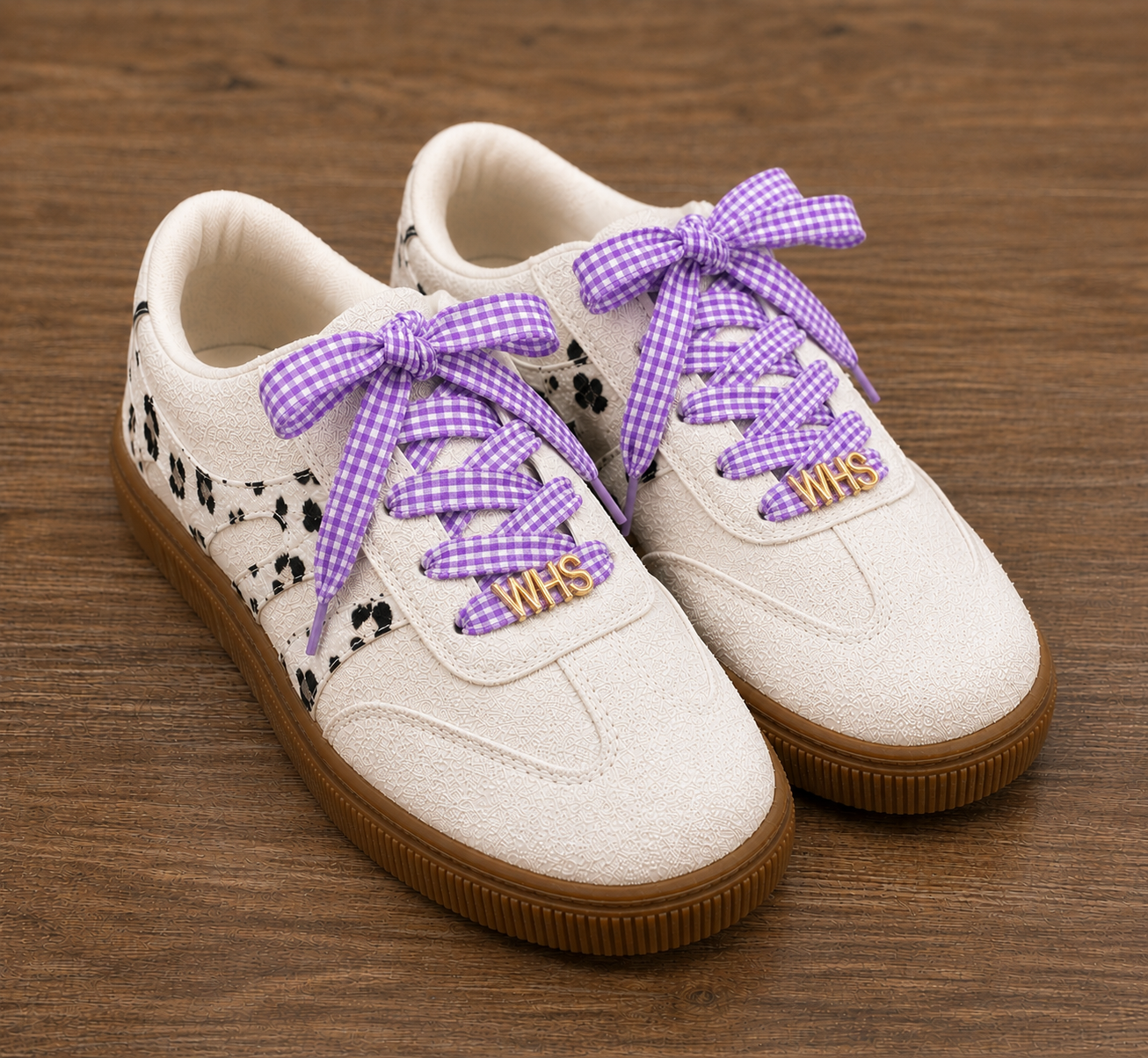 {custom} Word/Name & Color Gingham Shoe Laces / eta September