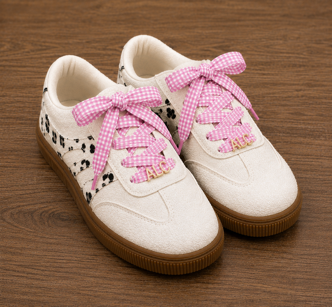 {custom} Word/Name & Color Gingham Shoe Laces / eta September