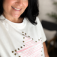 *free ship today* // Pink Studded Detail Star Cotton Top