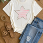 *free ship today* // Pink Studded Detail Star Cotton Top