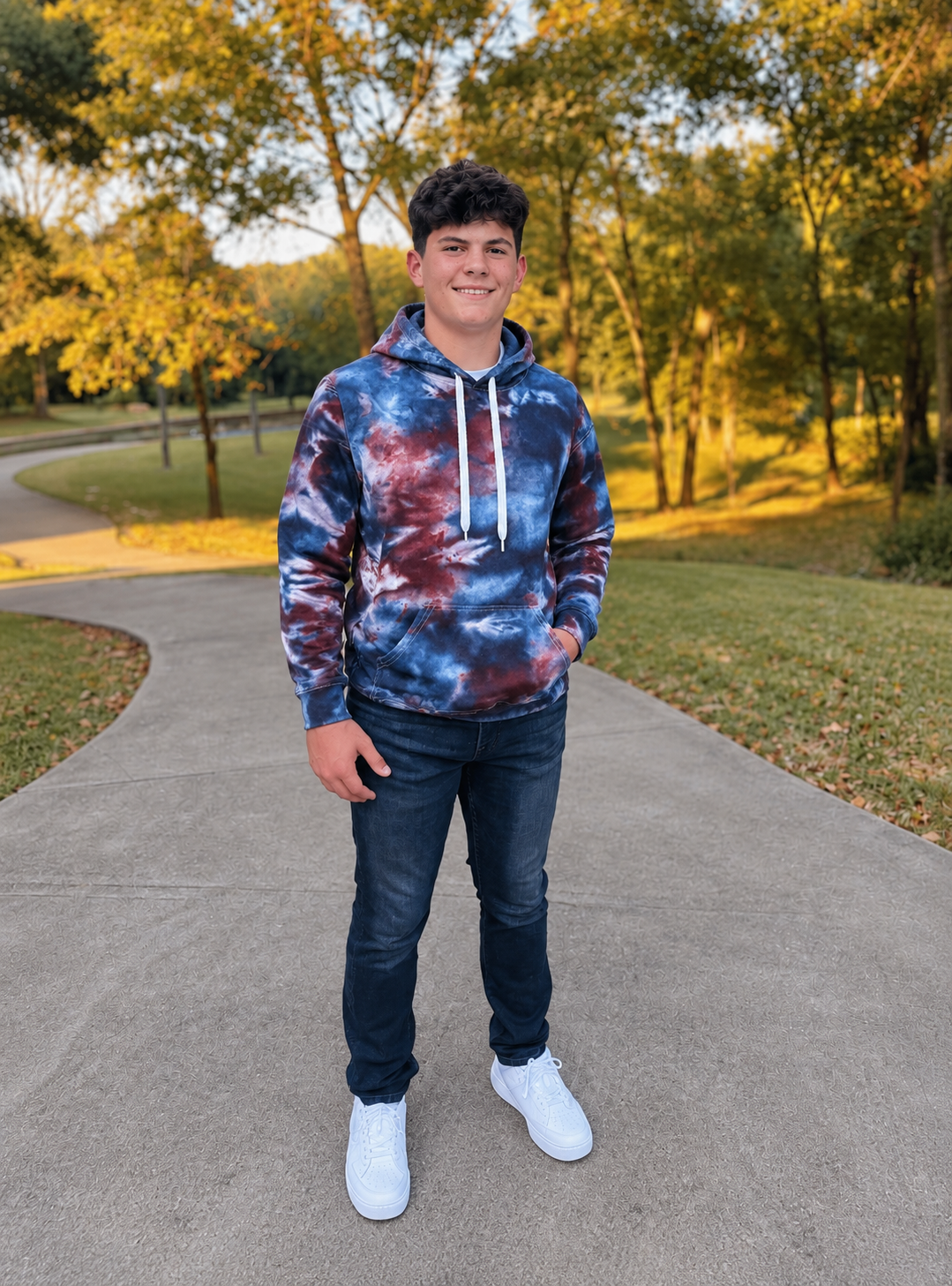 NEW COLOR // PREORDER: Fall After Dark - Navy & Rose Ice Tie Dye