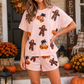 Spooky Season Sequin Lazy Day Short Set