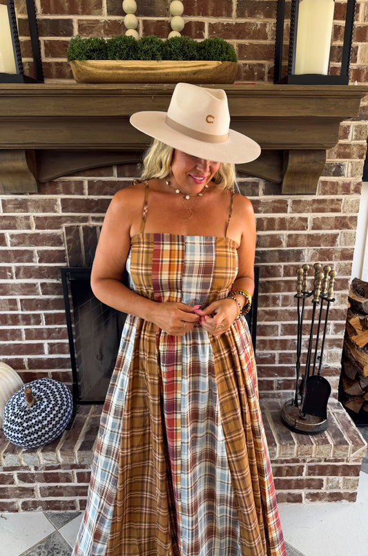 PREORDER: The Ashford Plaid Maxi Dress // eta October