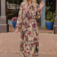 Vintage Rose Garden Floral Midi Dress