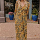 Golden Blooms Floral Maxi Dress