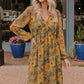 Golden Blooms Floral Maxi Dress