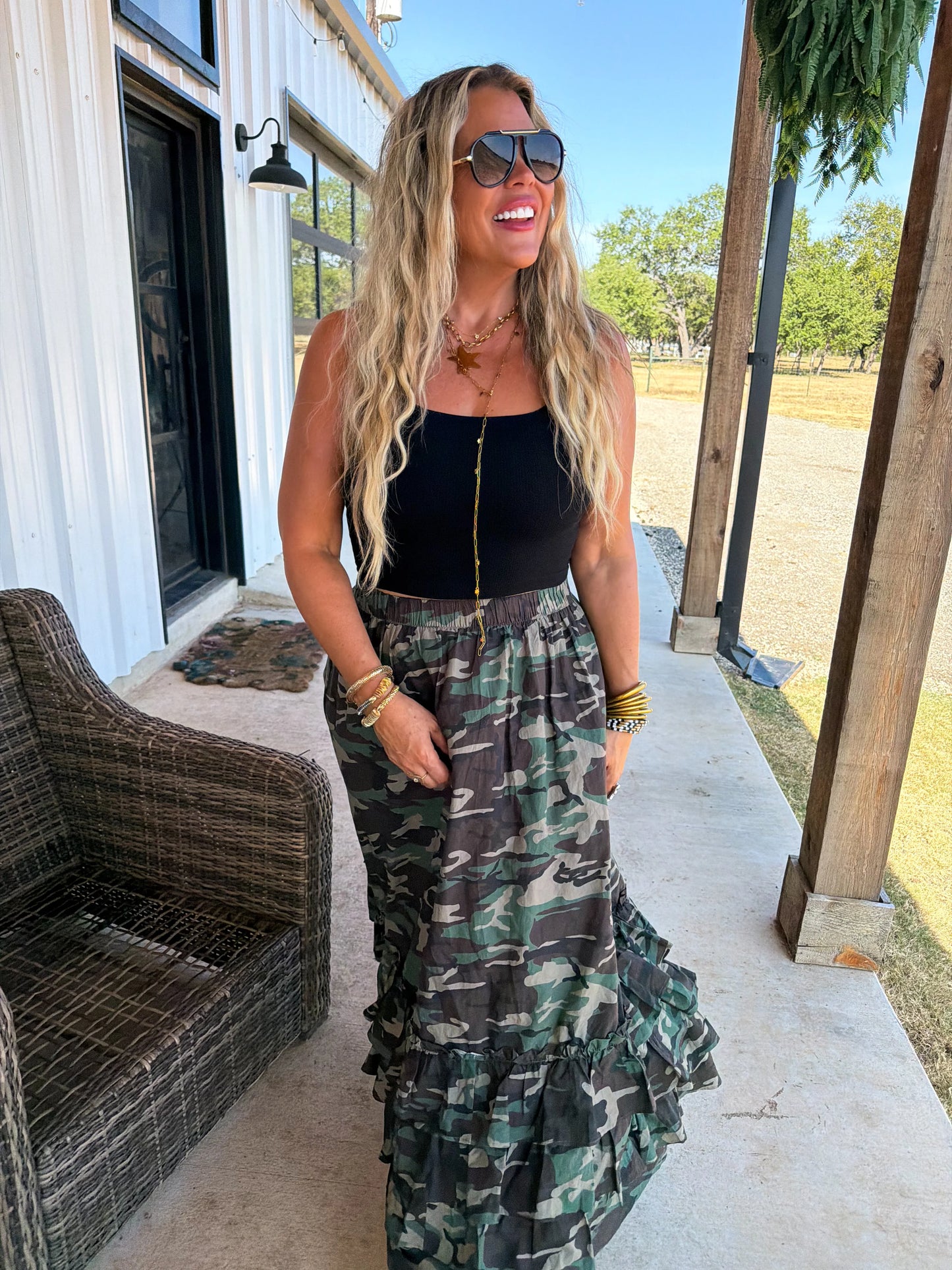 PREORDER: HIDDEN GEM CAMO MAXI SKIRT // eta November