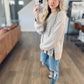 Relaxing Khaki Stripe Waffle Top