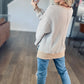 Relaxing Khaki Stripe Waffle Top