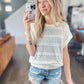 Ivory Hollow Knit Sweater