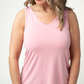 Vera V Neck Tank - Pink