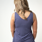 Vera V Neck Tank - Slate Purple