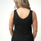 Vera V Neck Tank - Black
